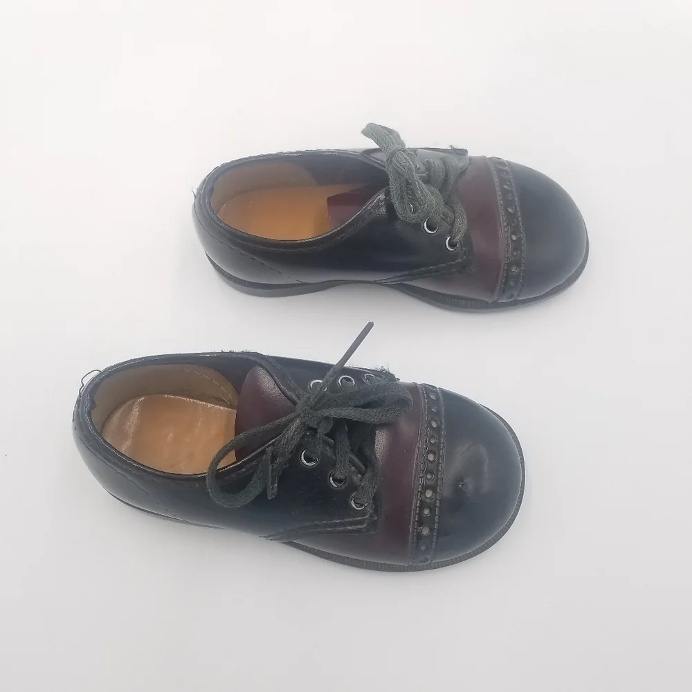 Vintage Oxford Dress Shoes Brown Black Made in USA 6T